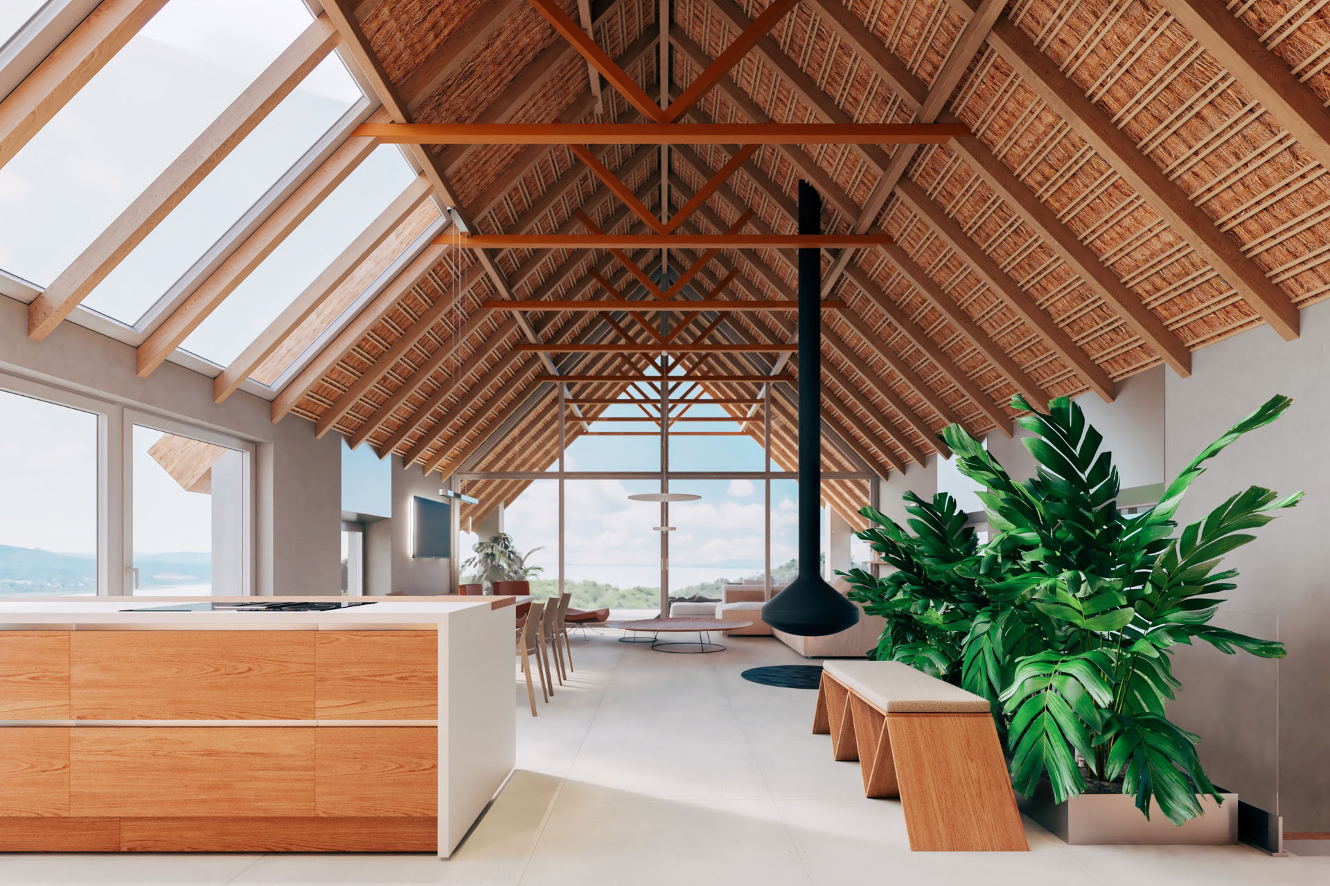 Lake house with panorama at the Balaton