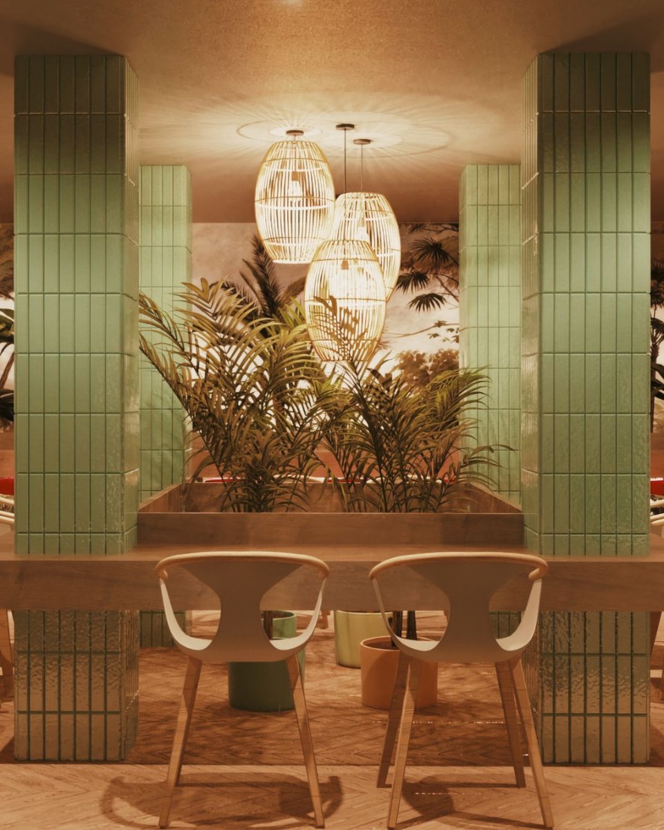 Tropical bruch restaurant